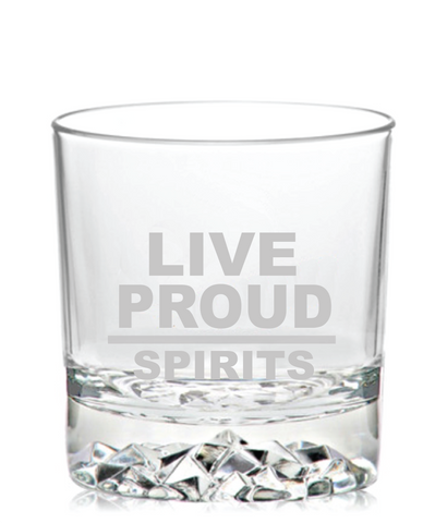 Live Proud Spirits "On the Rocks" Glass (Set of 2)