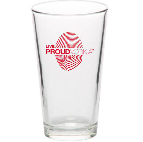 Live Proud Vodka Pint Glass